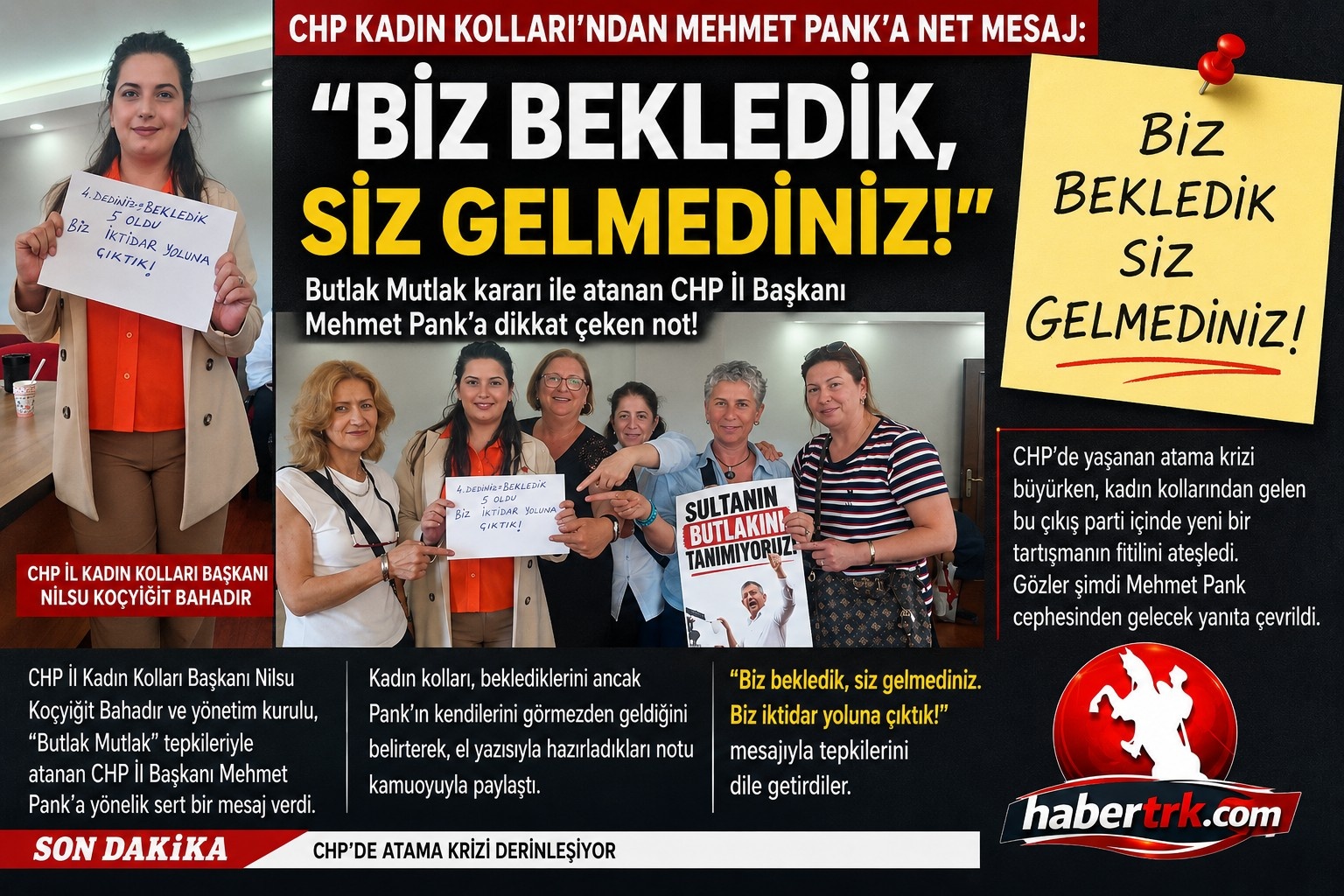 CHP Kadın Kolları'ndan Mehmet Pank'a Dikkat Çeken Mesaj