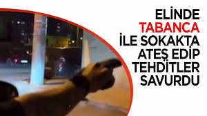 Hareket halindeki otomobilden ateş açtı, sosyal medyada tehditler savurdu