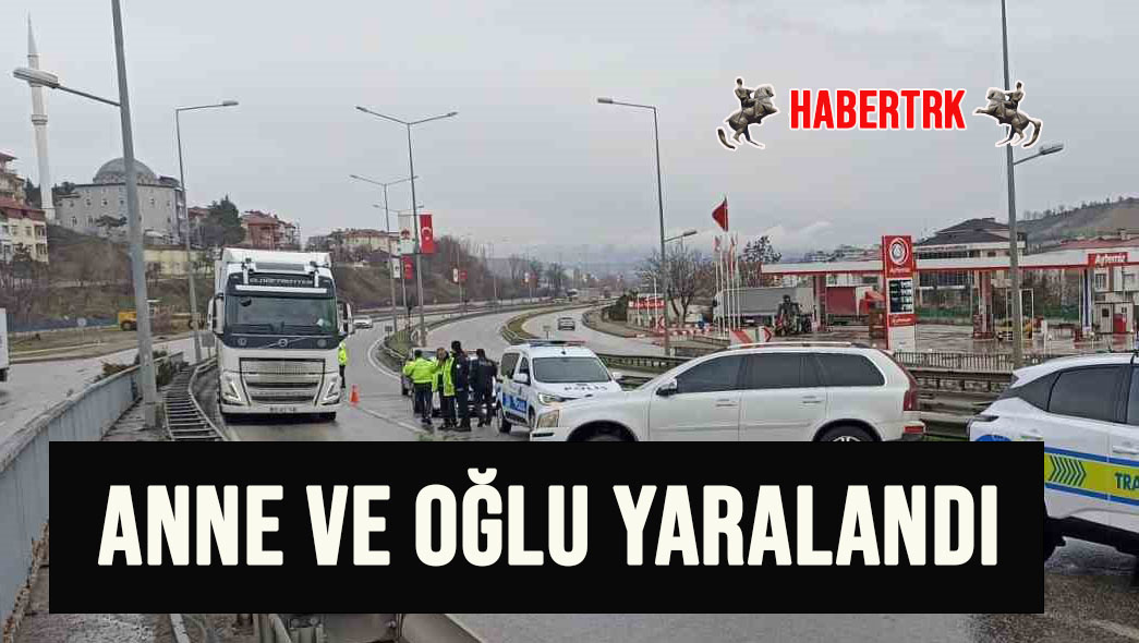 Samsun’da cip bariyere çarptı, anne ve oğlu yaralandı